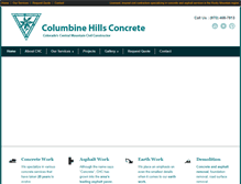 Tablet Screenshot of columbineconcrete.com